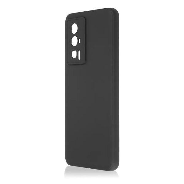 Чехол Brosco для POCO F5 Pro, матовый, чёрный